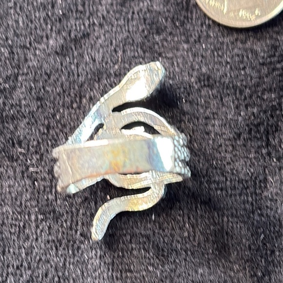 Unisex Silver Alloy Snake Ring - Boho Gothic Punk Love - Lunar New Year Sz 7 - Picture 7 of 12